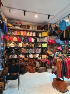 Leather shop in Tangier
