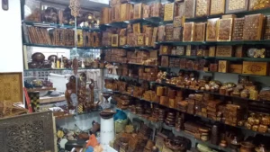 Wood Handicraft shop in Marrakesh